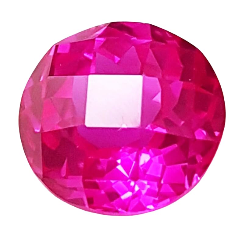 Saphir rose naturel de 14 mm, gemme ronde pour fabrication de bague et collier
