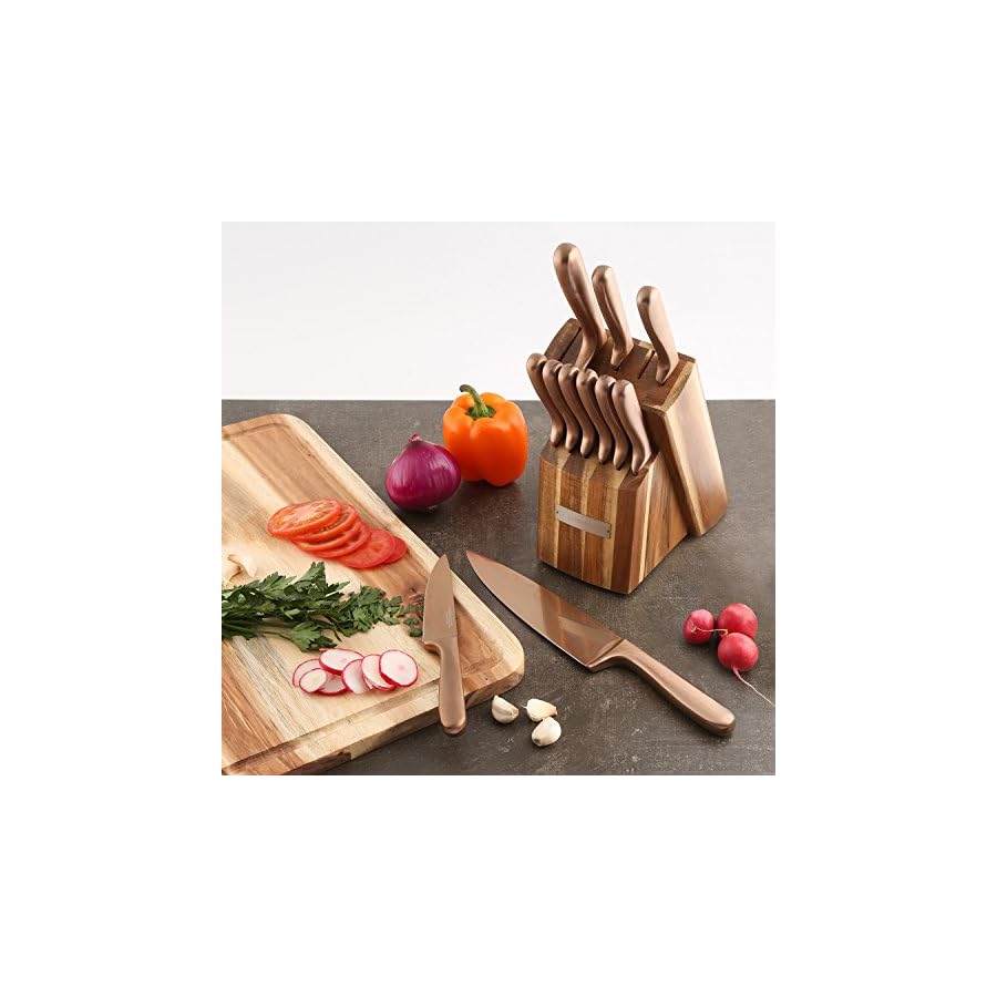 Cambridge-Silversmiths-Rame-Cutlery-Set-with-Block-12-Piece-Set Cambridge Silversmiths Rame Cutlery Set with Block, 12-Piece Set