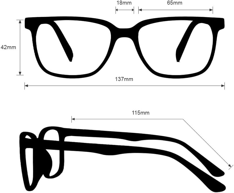 Miniatura 4 de Gafas de seguridad láser para CO2Eximer, modelo 282, color negro, unisex, ligeras