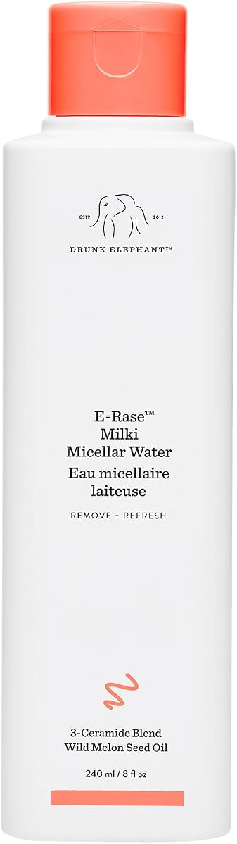 E-Rase Milki Micellar Water - 240 ml/8 fl oz - Mild No-Rinse Formula - Clean Clinical Skincare - Cruelty-Free - Dermatologist-Tested - Free of Essential Oils, Silicones, and Fragrance