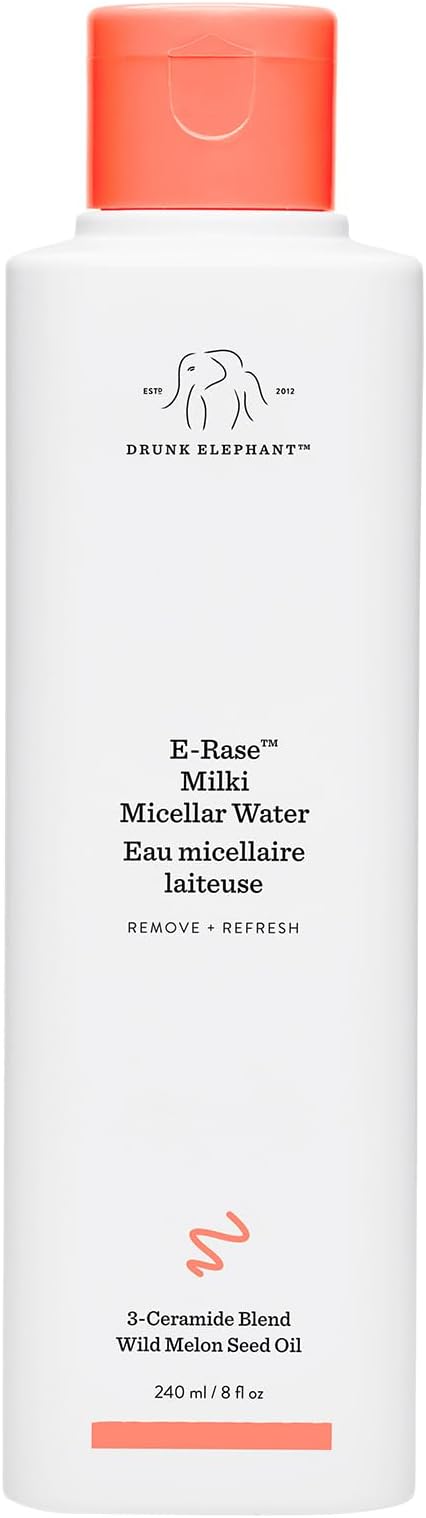 E-Rase Milki Micellar Water - 240 ml/8 fl oz - Mild No-Rinse Formula - Clean Clinical Skincare - Cruelty-Free - Dermatologist-Tested - Free of Essential Oils, Silicones, and Fragrance