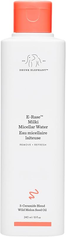 E-Rase Milki Micellar Water - 240 ml/8 fl oz - Mild No-Rinse Formula - Clean Clinical Skincare - Cruelty-Free - Dermatologist-Tested - Free of Essential Oils, Silicones, and Fragrance