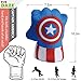 Toydaze Captain America Gloves, Matching Fists to Captain America’s Costume, Shield, Captain America Toy, 1 Pair