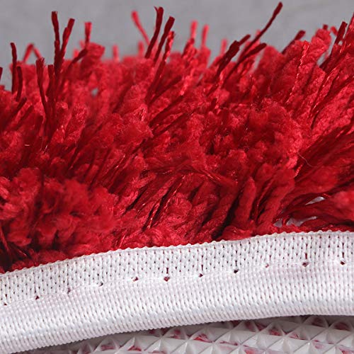 Tirpitzv Badvorleger im europäischen Stil, Gitter-Set, 3-teilig, Badvorleger, WC-Deckelbezug + U-förmiges Polster… – Bild 5