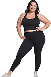 Conjunto Fitness Plus Size Top Nadador e Calça Legging, Suplex sem Transparência