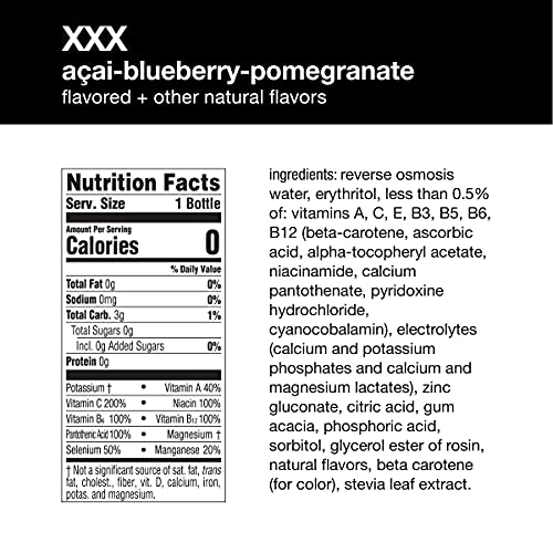 Vitaminwater Zero Xxx, Electrolyte Enhanced Water W/ Vitamins, Açai-Blueberry-Pomegranate Drinks, 16.9 Fl Oz (Pack Of 24) #TOP7