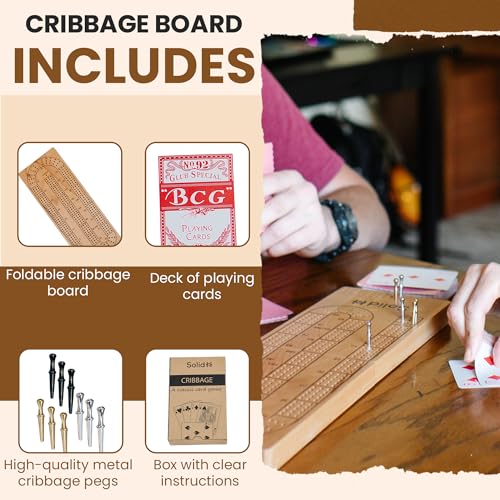 Solid H Foldable Cribbage Board Game Set thumb #3
