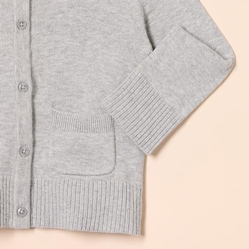Image of Amazon Essentials Girls and Toddlers' Uniform Slim Fit Crewneck Cardigan Sweater