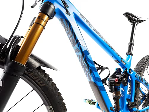All Mountain Style AMSFG2BLWH Honeycomb High Impact Frame Guard Extra - Protects your bike from scratches and dings, Clear/Zebra