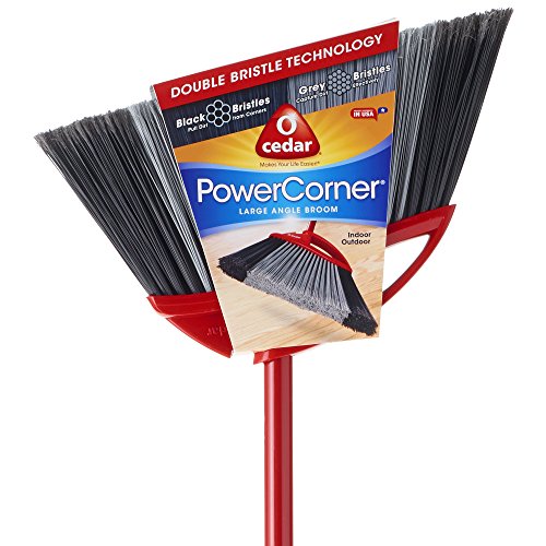 image for O-Cedar Power Corner Large Angle Broom, Gray, 1 Pack