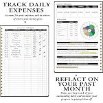 DOURA Monthly Budget Planner, Monthly Budget Book Planner with Expense Tracker Notebook, 5.5" x 8", Undated Budget Planner and Bill Organizer with Stickers and Cash Envelopes - Black - Image 5