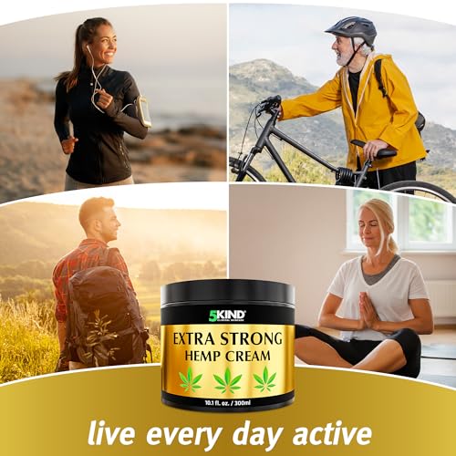 Image of 5Kind Extra Strong Hemp Cream 10.1 fl oz - Maximum Strength