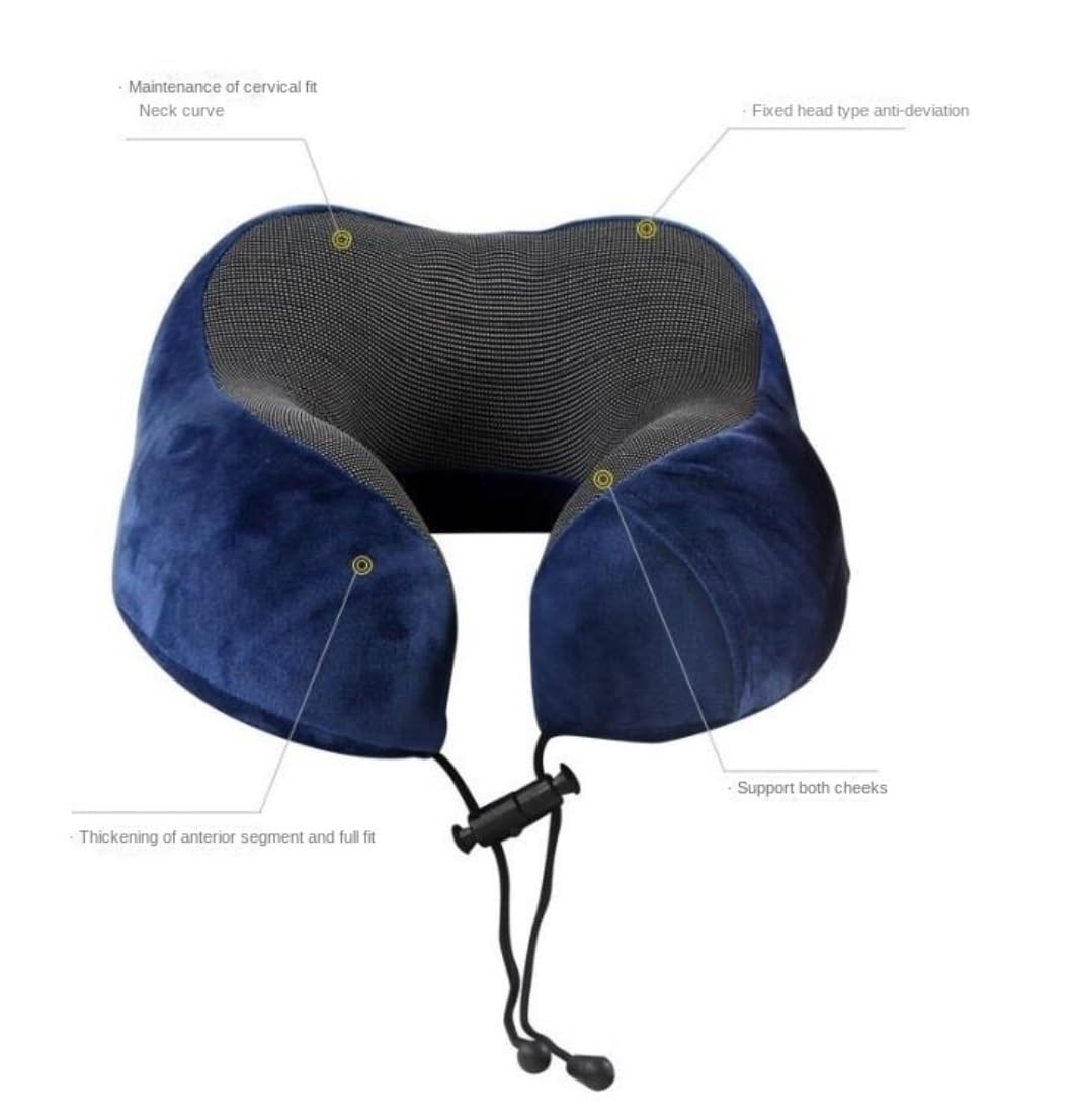 Cuscino da Viaggio Cuscino da Collo Cuscino da viaggio in memory foam con supporto per la testa per aereo, auto, treno, casa Cuscino da Viaggio Aereo(Grey)
