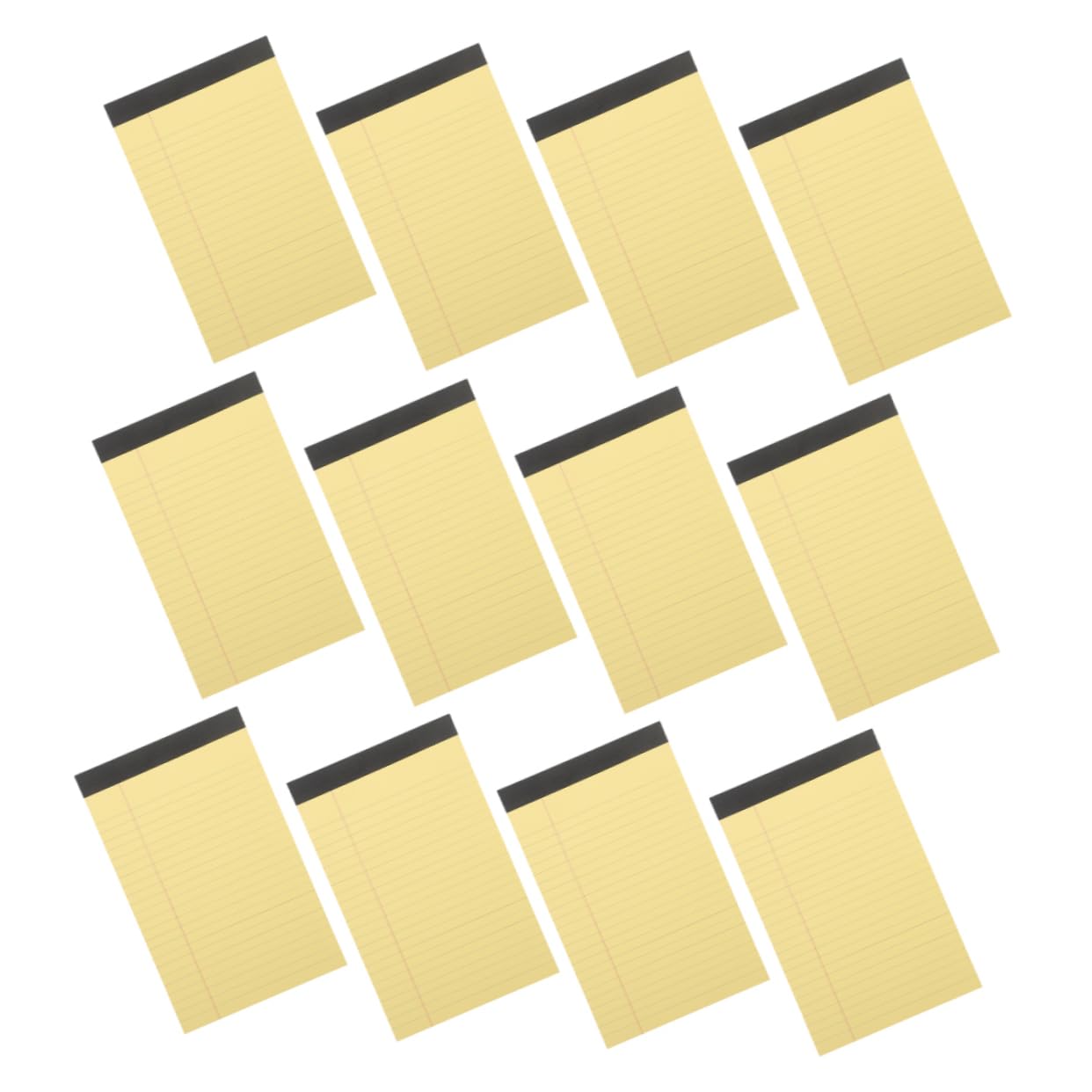 Bloc-notes Juridique Jaune 12 Lots Papier 50 Feuilles par Lot
