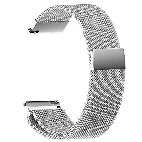 Bracelet montre acier inoxydable argent de 14mm à 22mm pour le remplacement de votre cadran