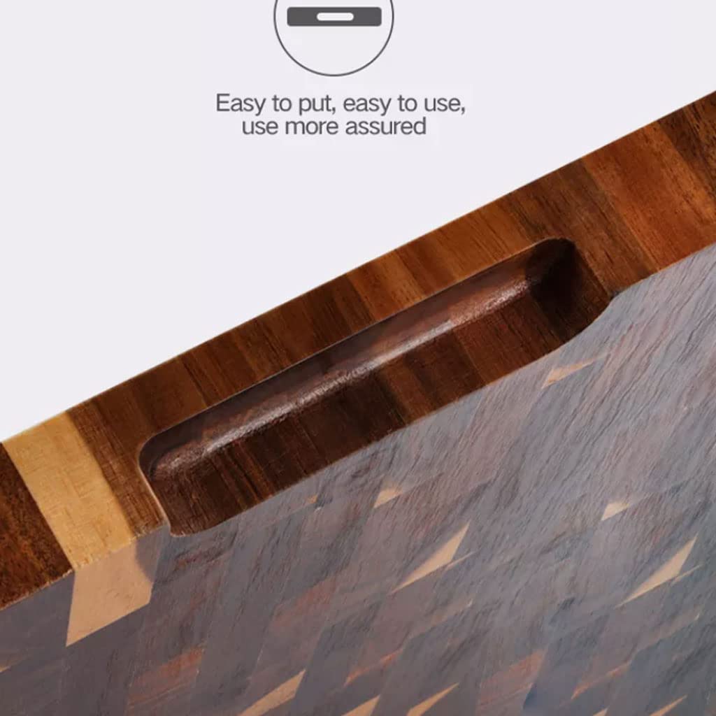 Tabla de Cortar Cocina,Tabla de cortar de madera de grano final grande con ranura de jugo para queso de fruta de verduras de carne 14.9x11