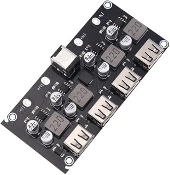Fast Charging Module 4-Way Fast Charging Module Single USB Mobile Phone Charging Board 12V24V to QC3.0 Fast Charging Support Mobile Phone