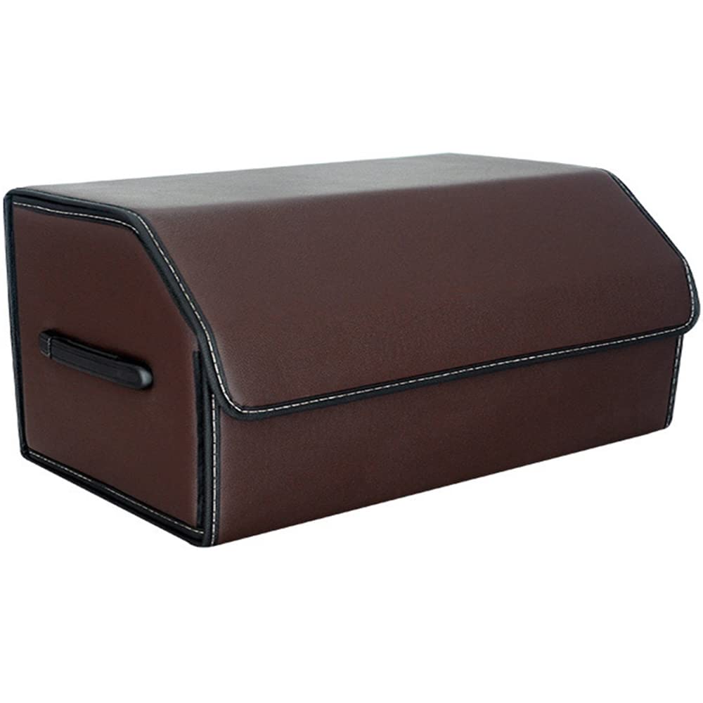 Auto Organizer Bagagliaio per Dodge Caliber Journey Dart Pieghevole Organizzatore con Coperchio Multi Scomparto Impermeabile Scatola Borse Antivegetativa,L-Coffee Style