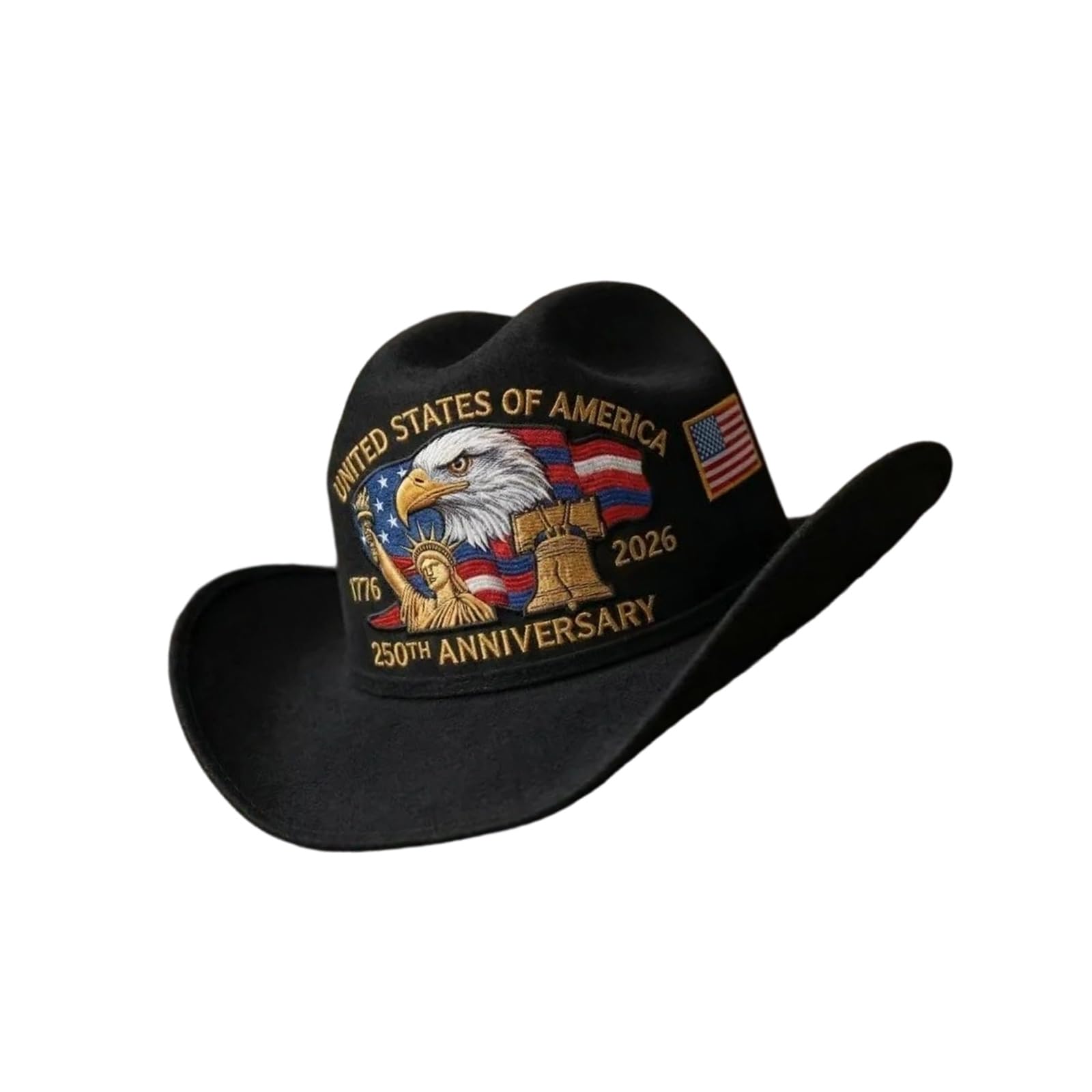 NVOQILIN 250th Americans Independence Day Commemorative Hat Stylish Party Accessory for Festivals and Outdoor Event Independence Day Cowhand Hat