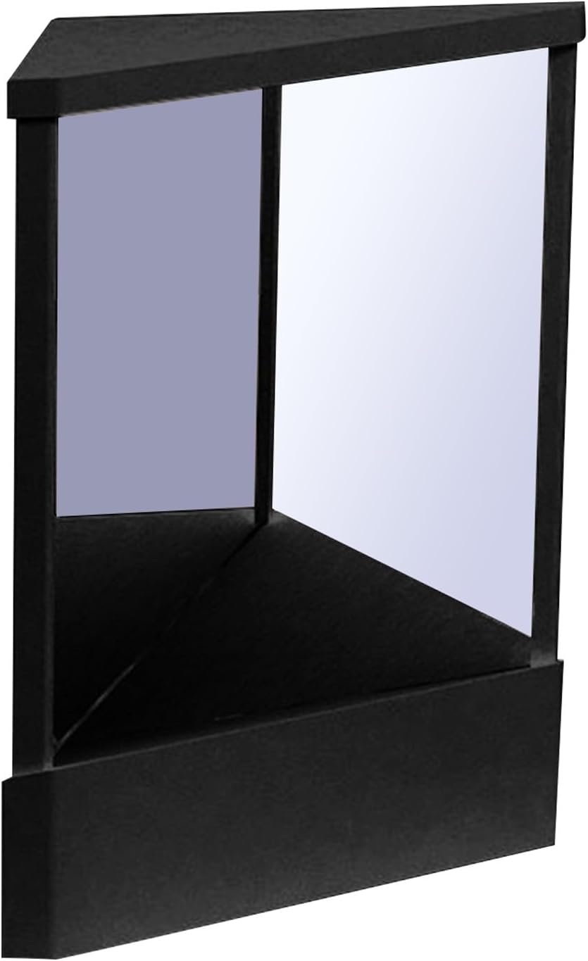 Non-Reversing Mirror, True Reflection Vanity Makeup Mirror with High-Precision Reflectors, Real Unflipped Image for Makeup, Skincare, Hair Styling & Professional Use Black S
