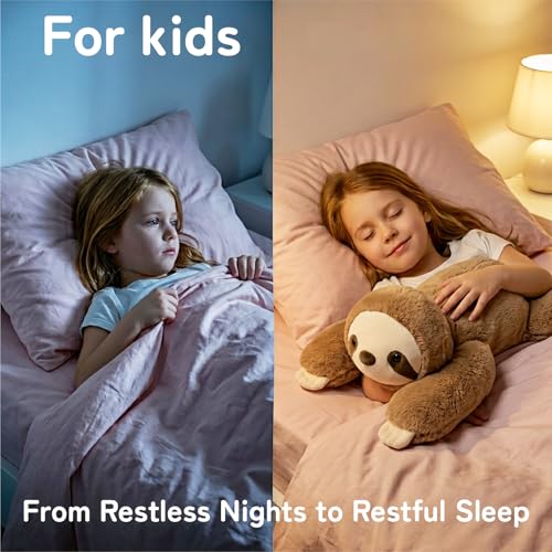 Image of Niuniu Daddy 20 inch | 3.3 Pound Weighted Sloth Stuffed Animal Plushie for Adults & Kids, Large Weighted Lap Pillow for Comfort, Soft Sensory Stuffy Toy as Gift for Holidays