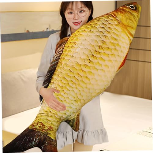 Simulation poisson en peluche 3D moelleuse, oreiller de corps souple - 6