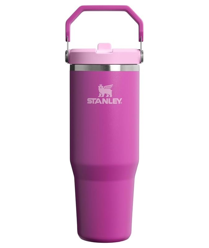 Vaso térmico STANLEY IceFlow 2.0 con tapa abatible, 30 oz, Dark Blossom