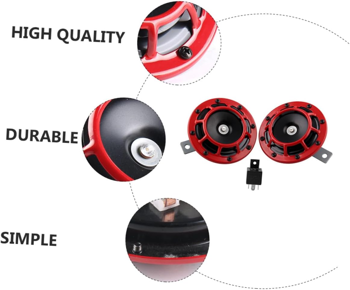 Ipetboom Car Horns High Low Tone Electric Whistle Horn Set with Relay 12v for Cars Motorcycles Truck Replacement Signal