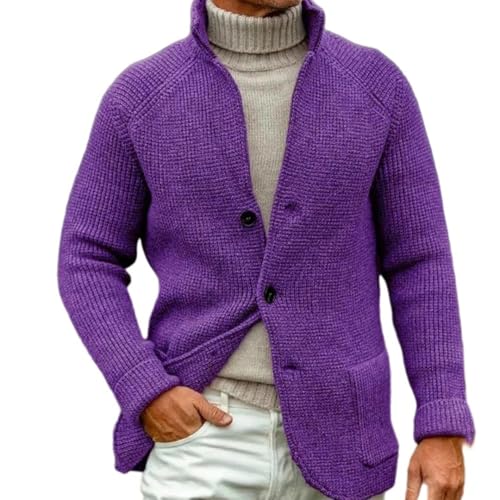 Vêtement d'extérieur décontracté sous forme de cardigan tricoté homme pour le bureau