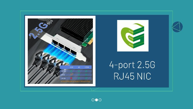 GLOTRENDS ST7419 4-Port 2.5G RJ45 Ethernet Network Card with Intel