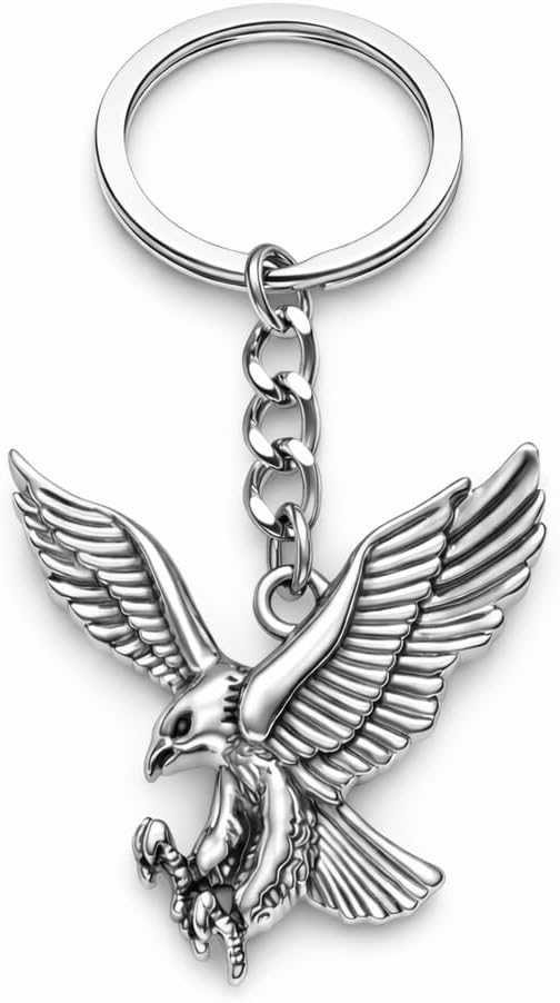 Bird Keychain – Eagle Keychains Bag Charms for Women with Detailed Wingspan and Soaring Pose, Cool Key Chains Gifts for Men, Friends, Family and Birds Lovers