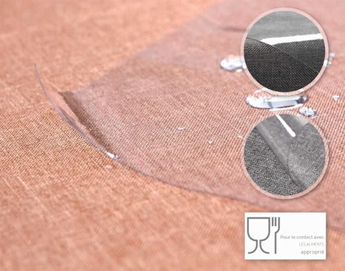 Nappe de protection de table transparente imperméable et facile à nettoyer