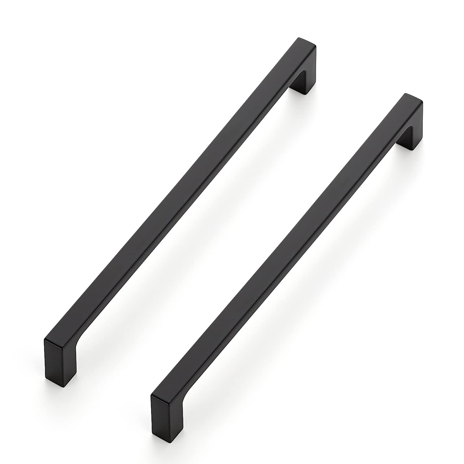 Ravinte 10 Pack 7-1/2 inch Hole Centers Matte Black Cabinet Pulls Kitchen Cabinet Handles Solid Drawer Pulls Kitchen Cabinet Hardware Kitchen Zinc Alloy Drawer Handle Square Bar Cabinet Drawer Handles