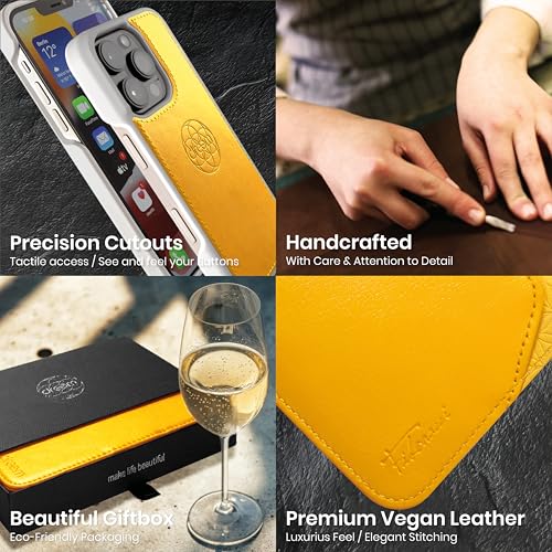 Coque iPhone 16 Pro Max Dreem Jaune avec Support et Protection RFID