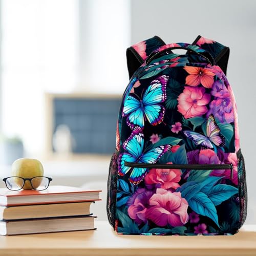 Sac à dos d'école multicolore taille unique avec porte-bouteille