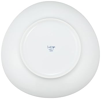 Amazon.co.jp: 波佐見焼 indigo aidama 変形 多用皿 藍染駒筋