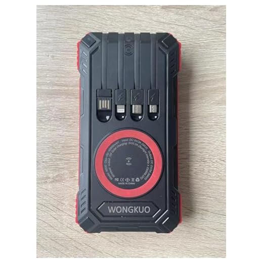 WONGKUO Matte Black Solar Portable Power Bank