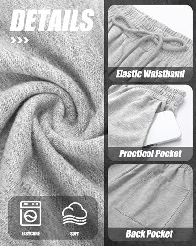 3 Pack Men's Big and Tall Sweatpants Athletic Workout Lounge Pants Plus Size Drawstring Joggers with 3 Pockets4