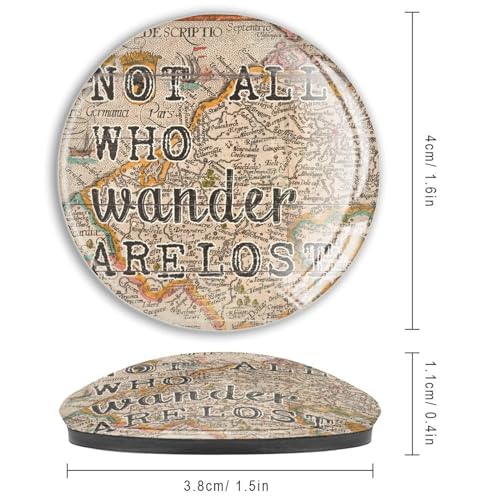 Imanes de nevera con cita de mapa vintage para cocina y aula 4