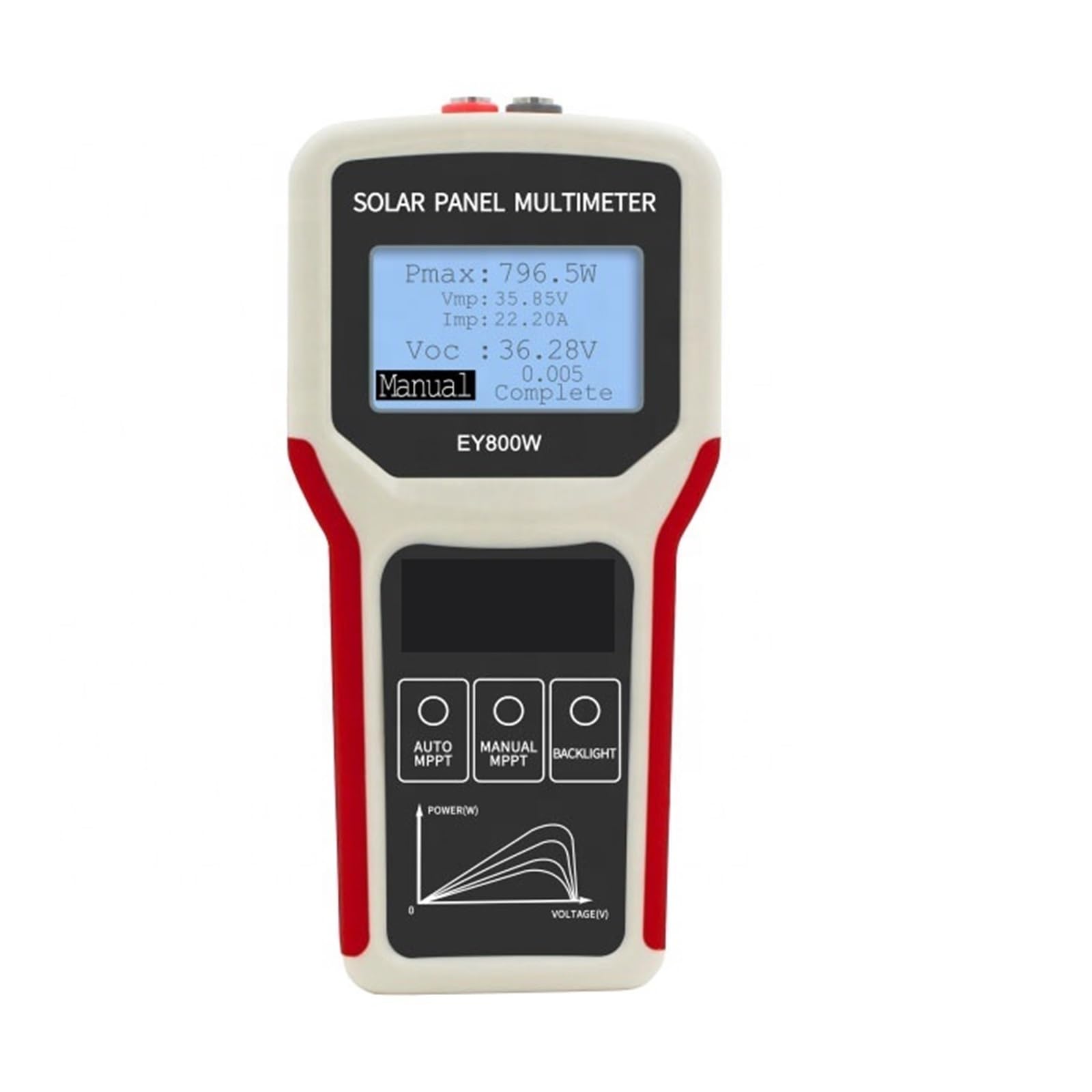 EY800W LCD MPPT Multimetr Panel Słoneczny Tester Panel Słoneczny Inteligentny tester prądu tester napięcia Cyfrowy miernik fotowoltaiczny VOC