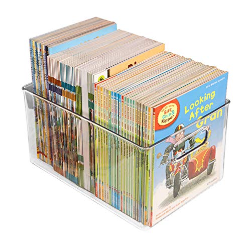 YUANP Cajas De Almacenamiento Contenedores De Almacenamiento De Plástico Ideales para Libros Revistas Periódicos Y Cómics - Caja Cuadrada De...