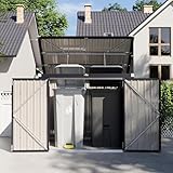 Aoxun Metal Garden Shed Outdoor 3x6ft, Outdoor Galvanized Tool Storage Shed, Waterproof Openable Front & Top Doors, Sheds and Outdoor Storage for Patio Backyard Garage Lawn, Black