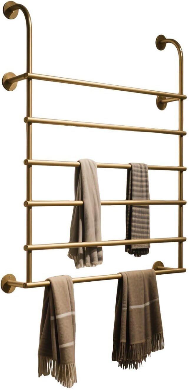 Wall-Mounted Iron Display Rack—Perfect for Jeans, Scarves, and Silk Scarves | Multi-Tier Storage for Bed Sheets, Blankets, Duvet Covers, Fabric Rolls, and Materials(100x20x130cm)