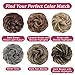 MORICA 1PCS Messy Hair Bun Hair Scrunchies Extension Curly Wavy Messy Synthetic Chignon for Women (6#-Dark Brown###)