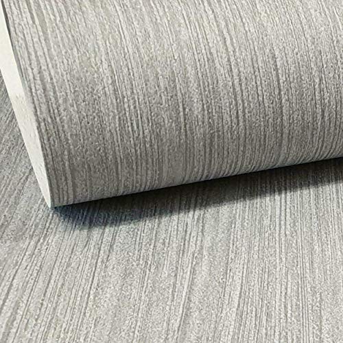 Mid Grey Plain Neutral Modern Thick Textured Designer Quality Wallpaper J28379