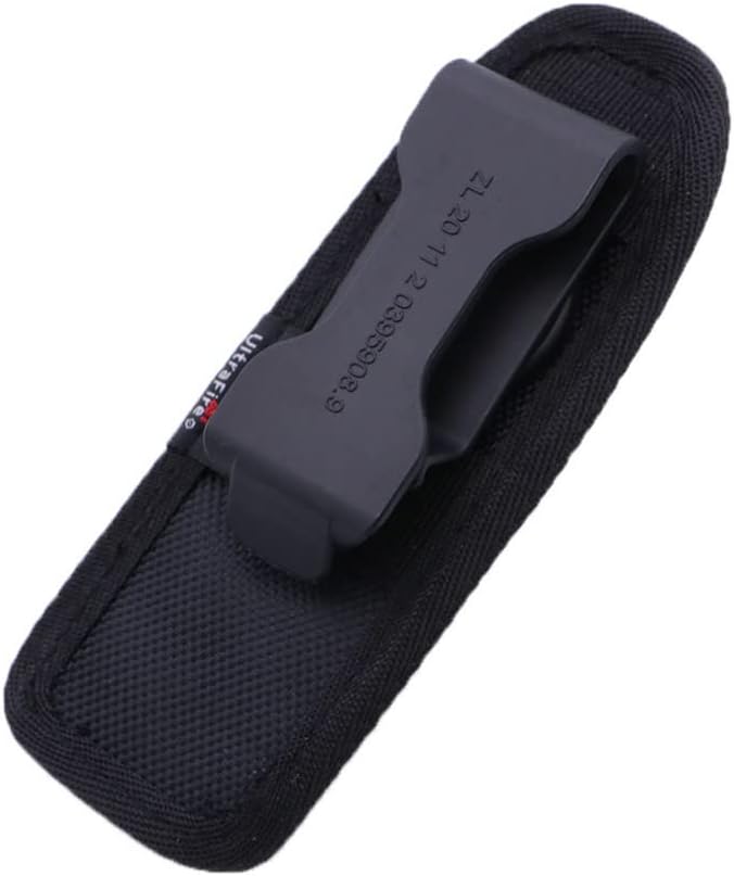 Uonlytech 2 Pack Portable Nylon Flashlight Pouch Carrying Case with Belt Clip for Mini Led Flashlight Holster Outdoor Hiking Camping