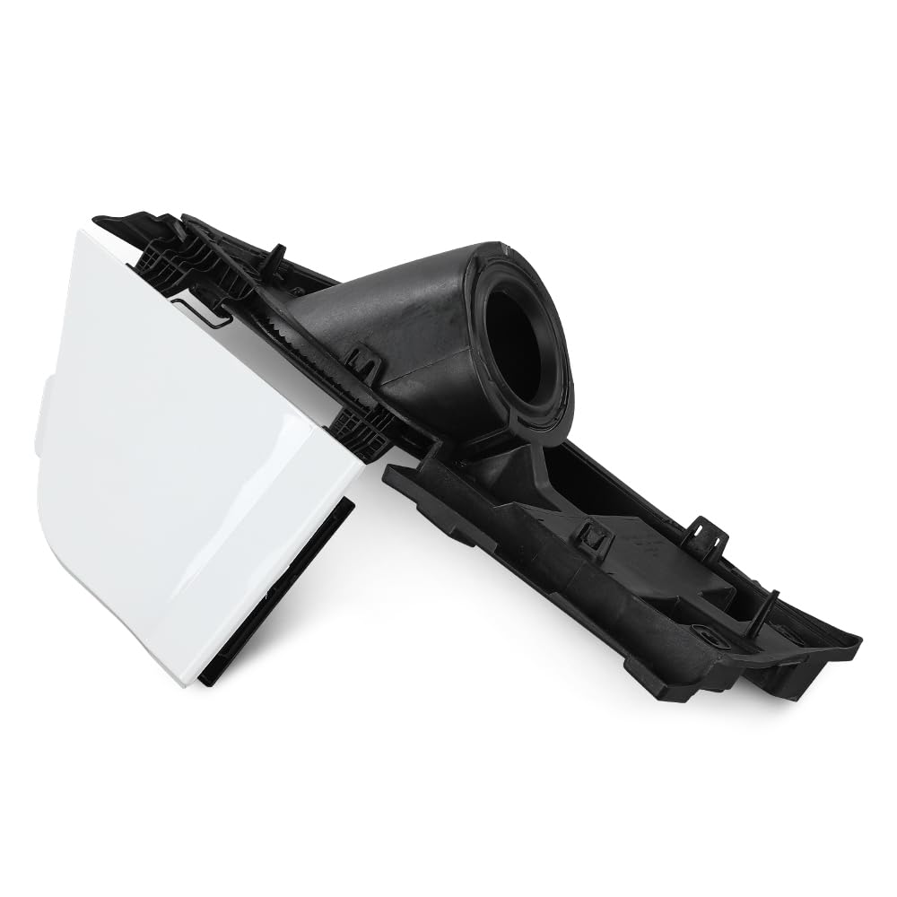 CNNELL Fuel Filler Door Housing +Gas Cover Compatible with Ford Transit 150 250 350 350HD 2015-2023 White CK4Z-5427936-J, CK4Z-61405A26-B