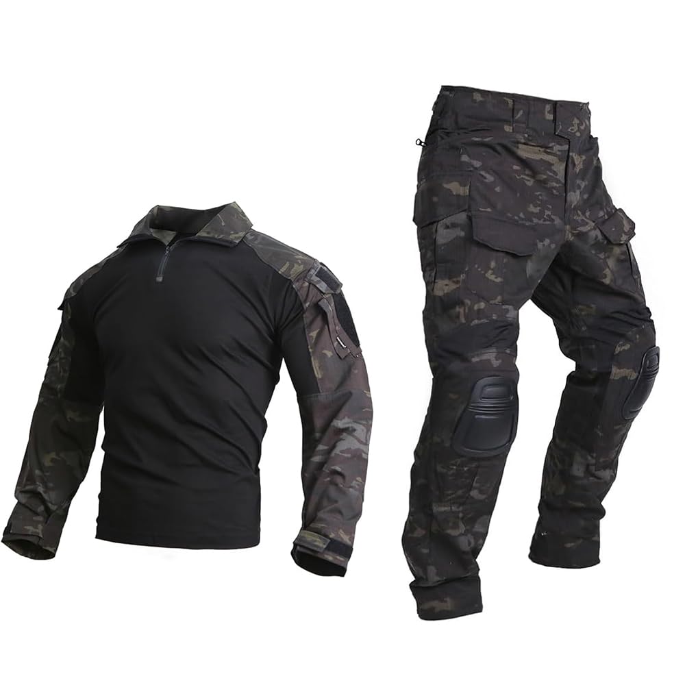 EMERSONGEAR Gen3 Uniform,Military Painball Suit,Army Airsoft Combat BDU Pants Shirt with Knee Pads