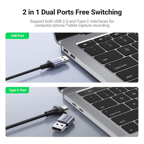 UGREEN Video Capture Card HDMI to USB-C/USB 2.0 Full HD 4K 1080P Compatible with Switch PS5 Xbox TV Stick iPadOS MacBook - Image 4