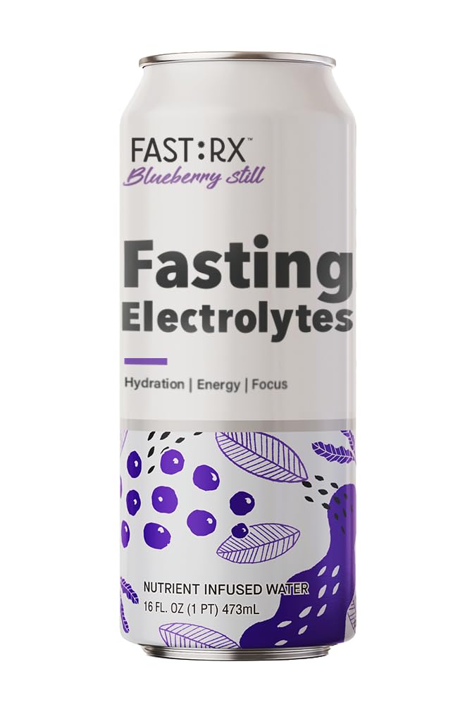 FAST:RX Fasting Electrolytes No Sugar No Calorie Drink, Still Blueberry